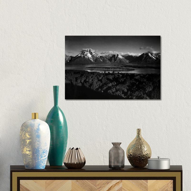 Mt. Moran And Jackson Lake From Signal Hill by Ansel Adams - Gallery-Wrapped Canvas Giclée on Canvas, Wrapped Canvas