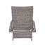 Chaise longue grise avec support en aluminium - Rehaussez la texture élégante de votre espace extérieur