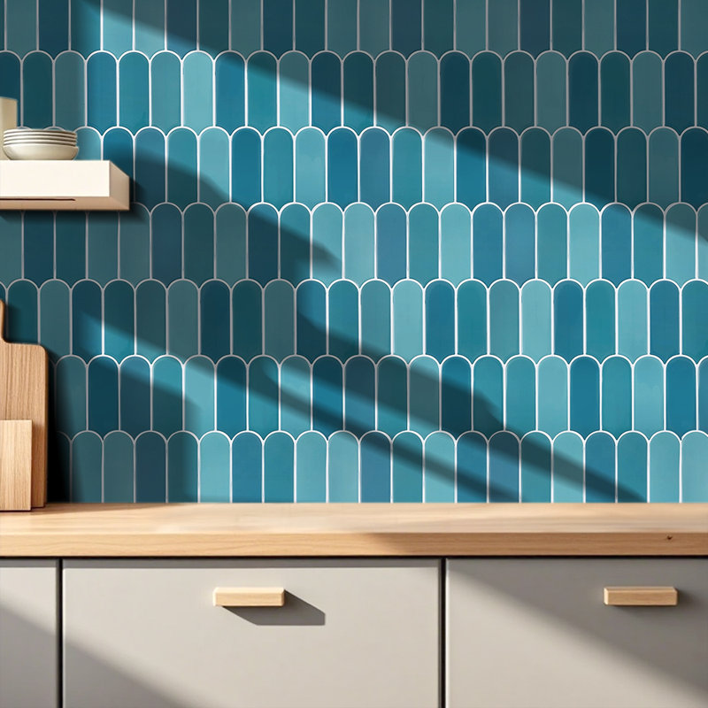 30.5 x 30.5 cm PET/PU Tile , Blue