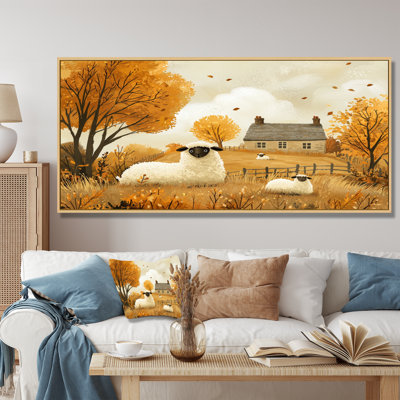 Dumitru Sheep Farmyard Friends in Autumn - Sheep Wall Art