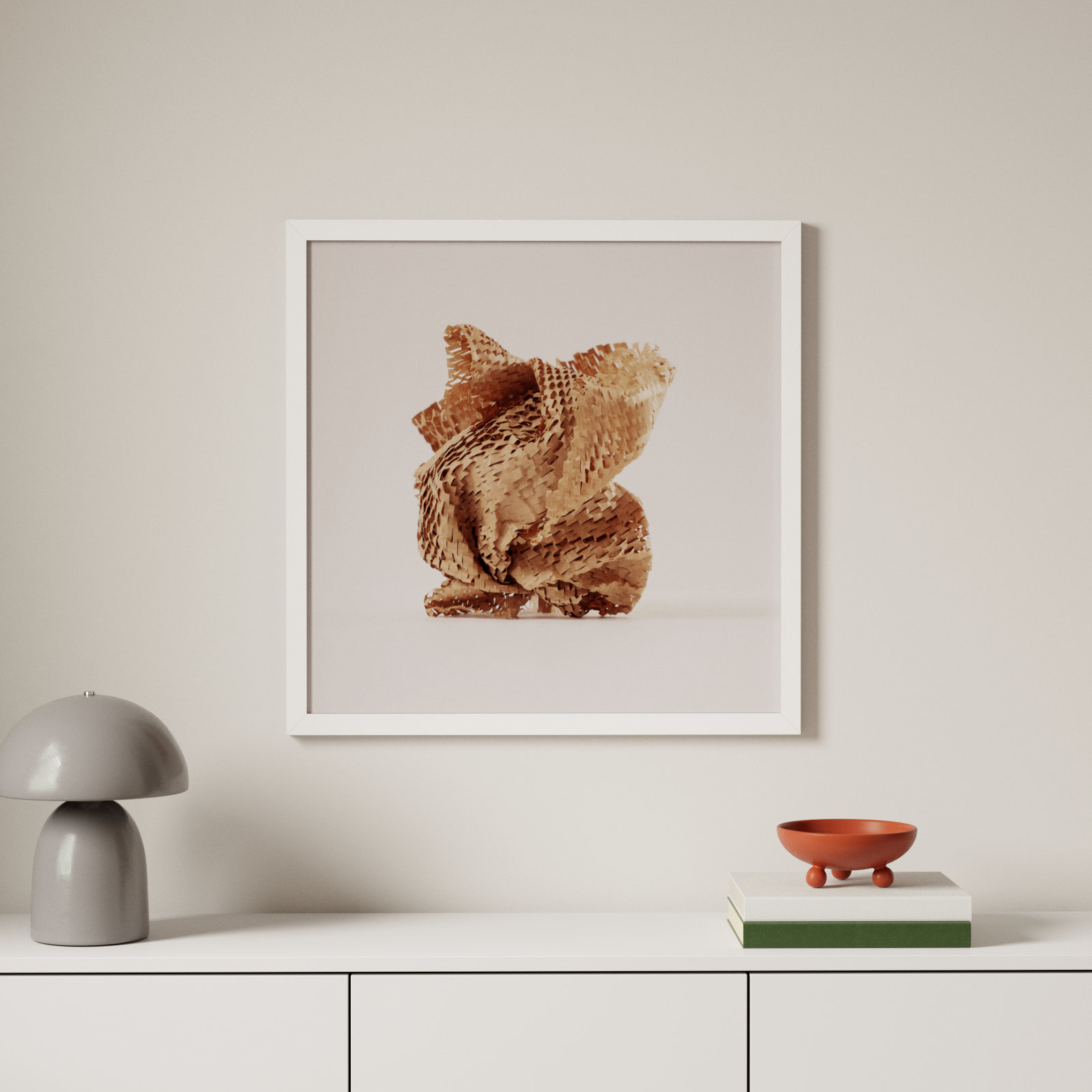 Unpackage 4 by Svetlana Smirnova, White, 30" H x 30" W x 1.25" D