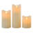 Battery Operated LED Wax Candles with Flickering Flame - 3 Piece
