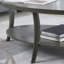 Table basse contemporaine à tablette ovale, gris