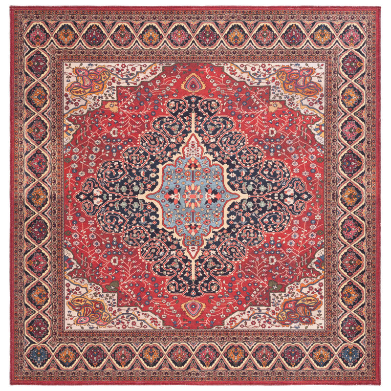 Tapis en coton / chenille Wessley, Carré 6 pi 7 po