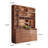 70.87" Solid Wood Wine Cabinet, Glass Door Display Cabinet, Light Luxury Home Storage Cabinet