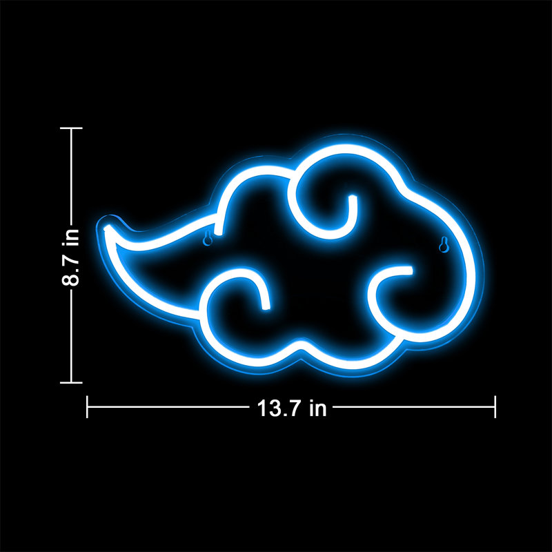 Enseigne néon à DEL 8,66 po Aldrena, Bleu