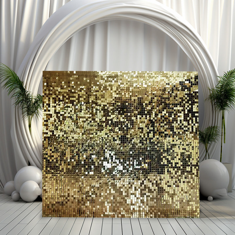 36 panneaux de paillettes chatoyantes décorations de fête d'anniversaire de mariage, Or