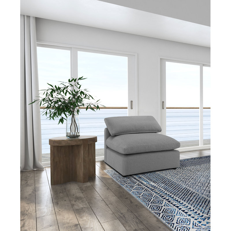 Fauteuil rembourré Marler Boucle - gris, Polyester gris