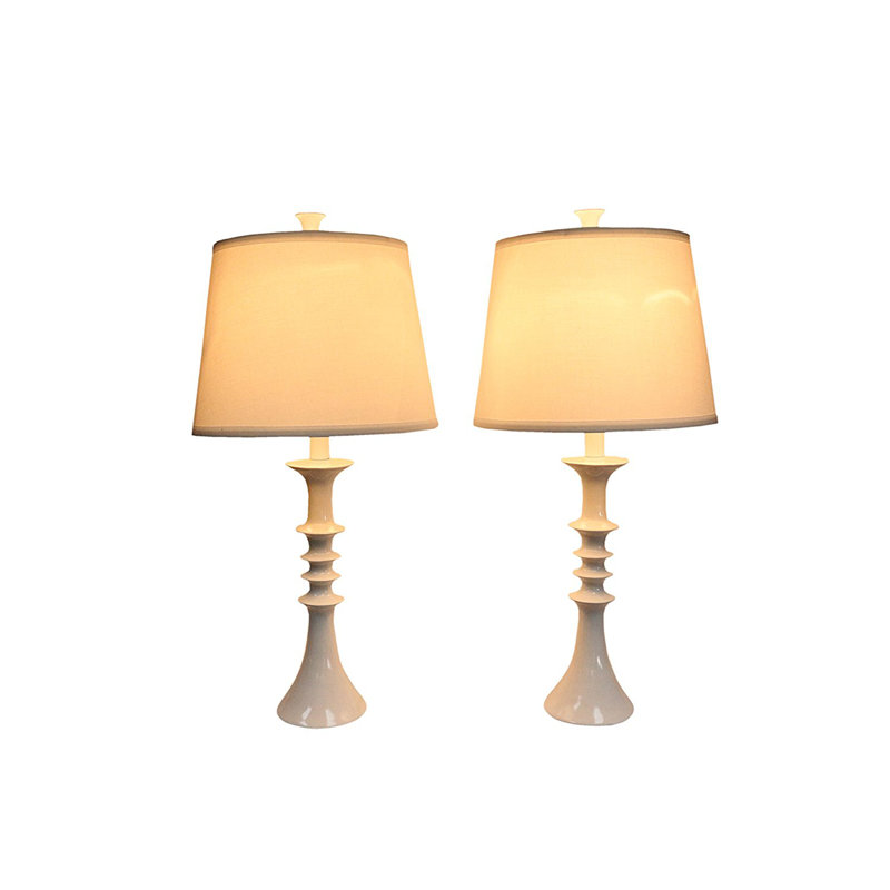 Dijonae Resin Table Lamp, Gray, White