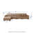 Bendire Oversized 151"W Leather Sectional Sofa Couch W/ Ottoman (with wheels)-1069446506