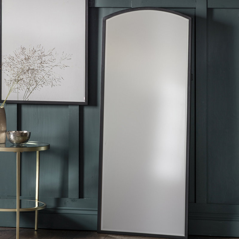 Geert Thora Metal Framed Full Length Arch Mirror, Black, 150 cm H x 60 cm W