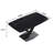 63"Modern artificial stone black curved black metal leg dining table -6 people-953352459-948996408