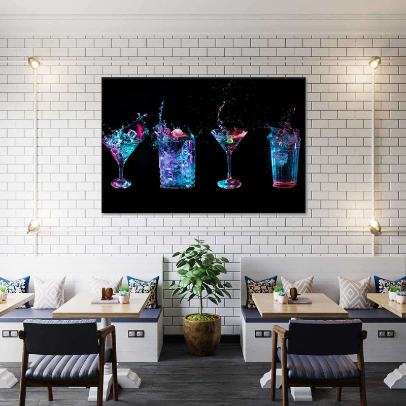 «Cocktail Splash», reproduction sur toile, H 51 po x l 34 po x P 1,25 po