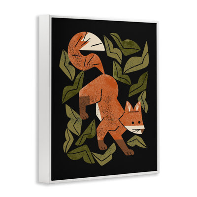 Fox In The Brush Framed Giclee, design by Renea L. Thull