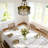 5-Light Inverted Stained Glass Pendant Light