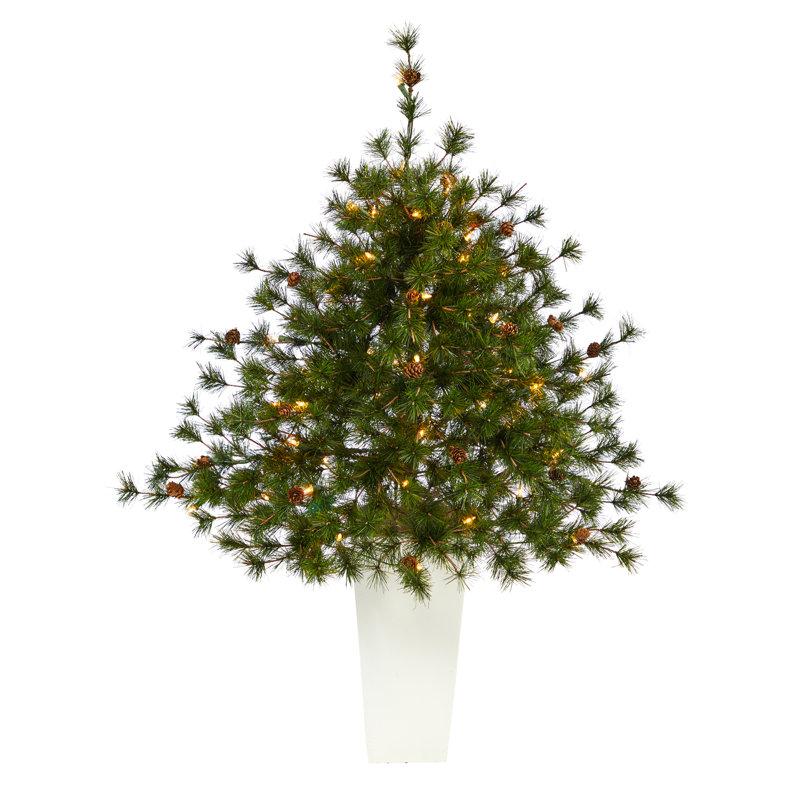 Arbre de Noël artificiel pin vert 3,67 pi avec 50 lumières claires Colorado Mountain