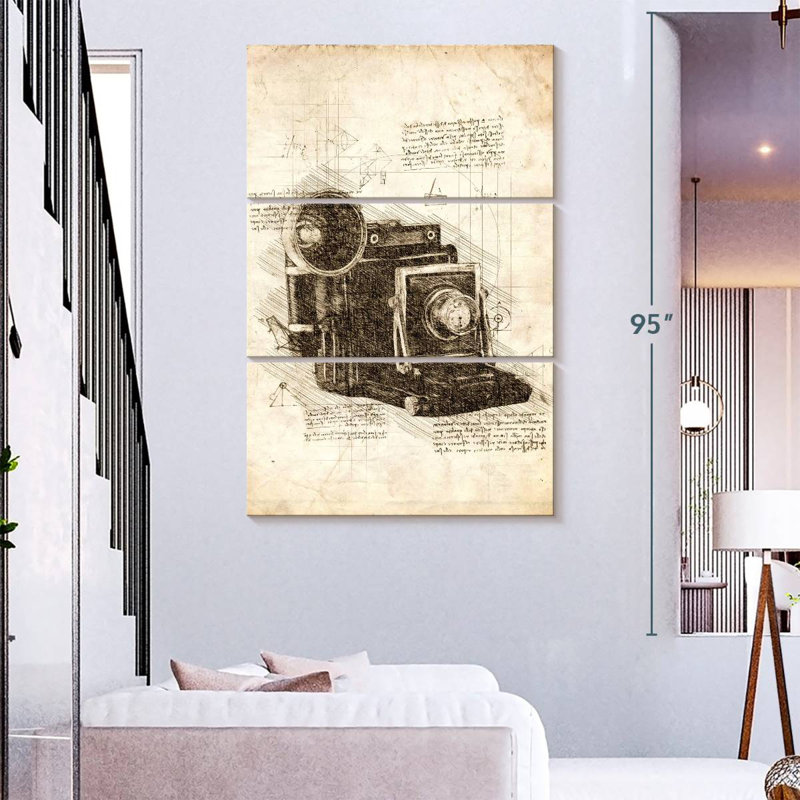 Laelle Old Camera Blueprint, 74'' H x 48'' W