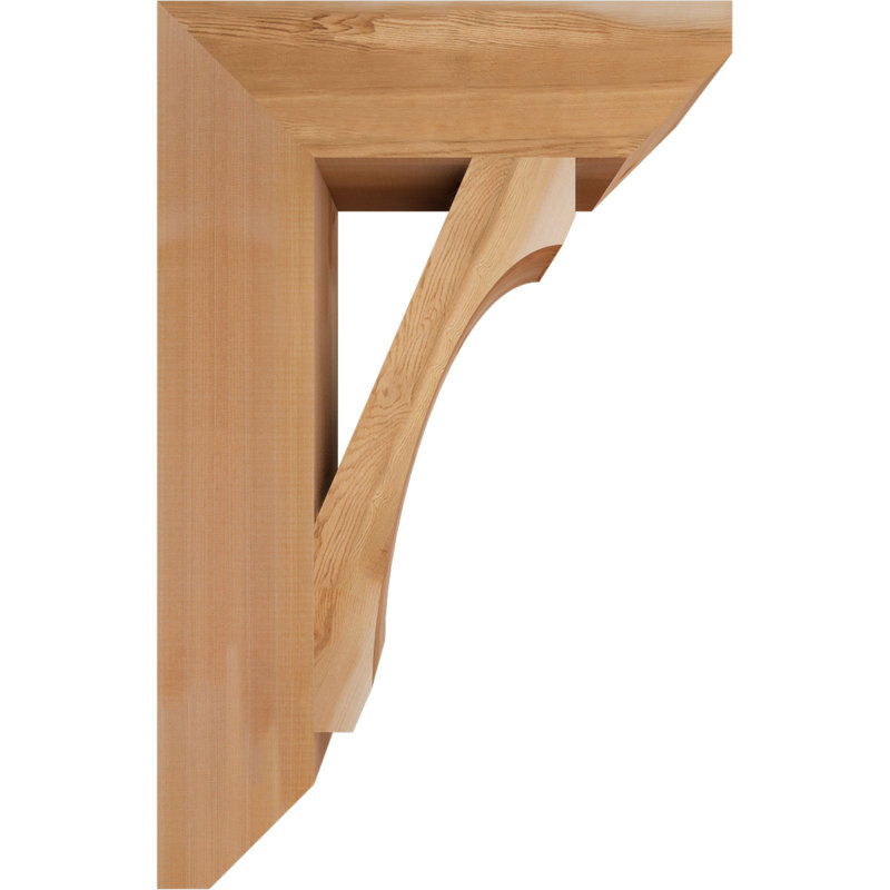 Support en bois / corbeau, H 34 po x l 5,5 po x P 22 po, Cèdre rouge de l'Ouest (lisse)