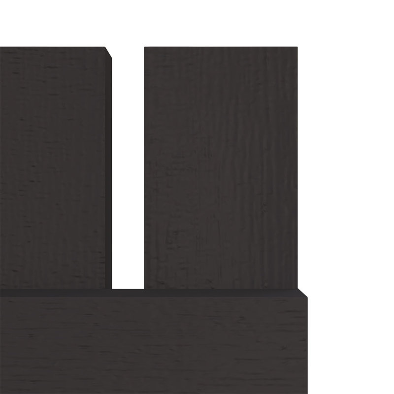 Builders Edge, paire de volets personnalisés à trois planches espacées, planche-n-lattes, Brun mousquet, 38 po