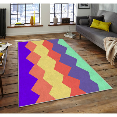Tapis luxueux en velours 4,6 x 7,2 pieds | 100% polyester, 740 g / m² | Revers en feutre antidérapant, lavable à la machine | Imprimé numérique, facile à nettoyer, parfait pour le salon et la chambre à coucher