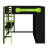 Space-Saving Elevated Sleep Station Featuring Built-in Study Area, Clothing Rack, and Dynamic Color Effects-1131598656