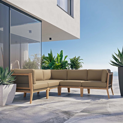 Canapé modulaire d'extérieur 5 pièces Clearwater