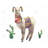 Lama Parade Red Ethnic Polyester Placemat | Bedroom Decor