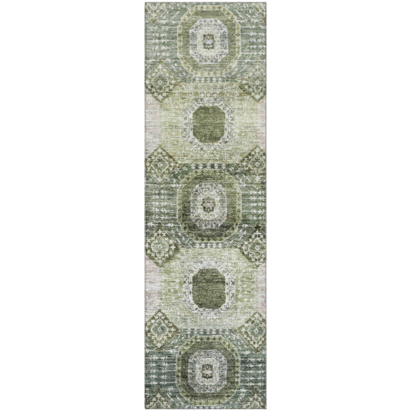 Premium Machine Washable Mayfield AMF1926 Panels Rug, Runner 2'3" x 7'6"