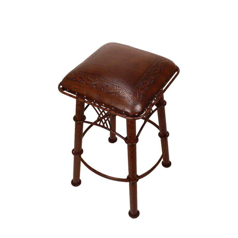 Tabouret 30 "Montana, Brun antique / motif classique