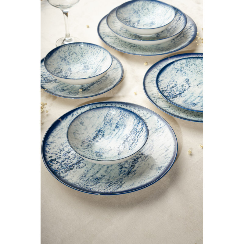Multicolor Dinner Set (24 Pieces)