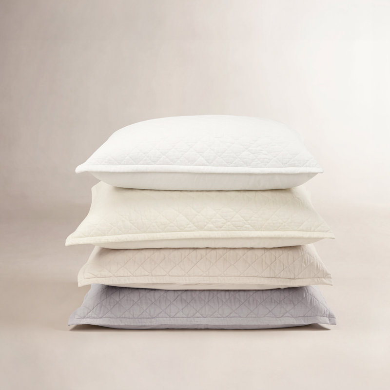 Lush Decor Belgian Flax Linen Blend Quilt Set, King/Cal. King Quilt + 2 Shams, Ivory