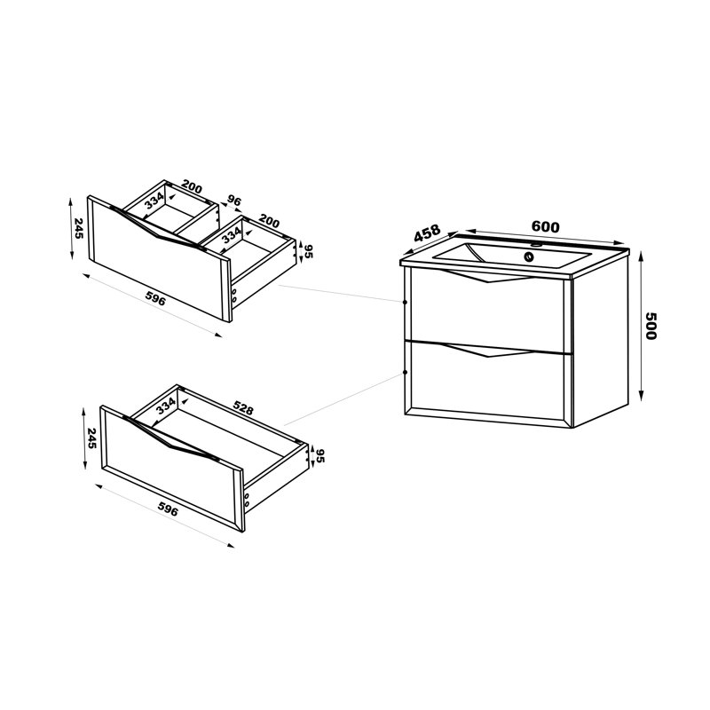 Rilah Washbasin Cabinet 60
