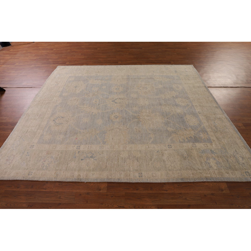 Earth Tone Oushak Vegetable Dye Area Rug