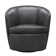 Azurdee Grain 100% Genuine Italian Leather Swivel Barrel Chair
