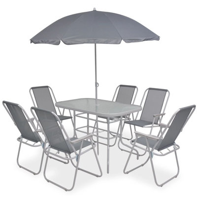 Augustus 6 - Person Patio Dining Set with Rectangular Table