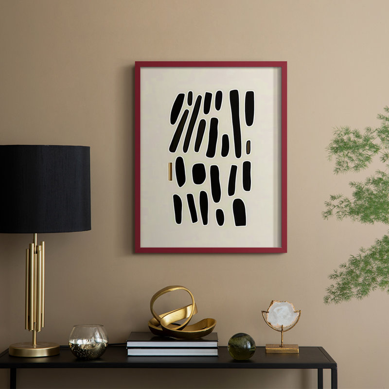 «Abstract CCLV», reproduction encadrée prête à être accrochée, Rouge, H 20 po x l 16 po