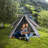 Pop-up Camping Tent for 2-3 People with Carry Bag and Rainfly for Backpacking Hiking Trip