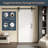 Primed White Sliding Closet Pantry Barn Door Manufactured Paneled Wood With Installation Hardware Kit 32'' x 84''-123038336