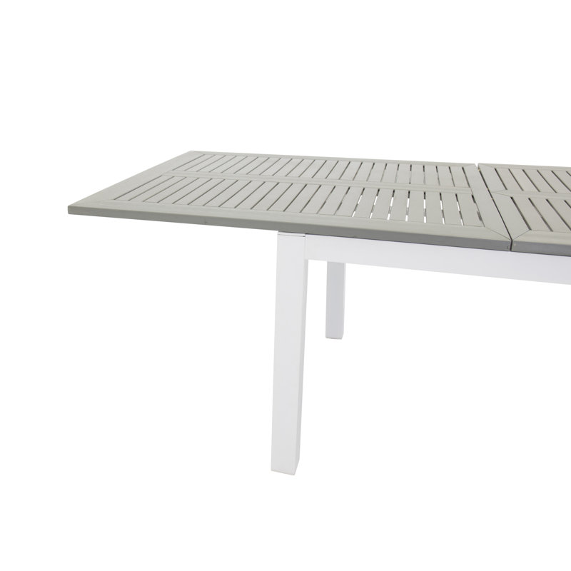 Jayesh Rectangular Extendable Outdoor Dining Table , cm W cm D, H74 x L224 x W100cm, White