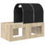  Bed with Tunnel 4 pcs Engineered Wood Frame Bedroom Furniture Modern-1839140480-1839140508
