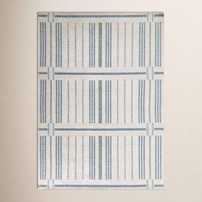 Claudina Blue Ivory Striped Rug