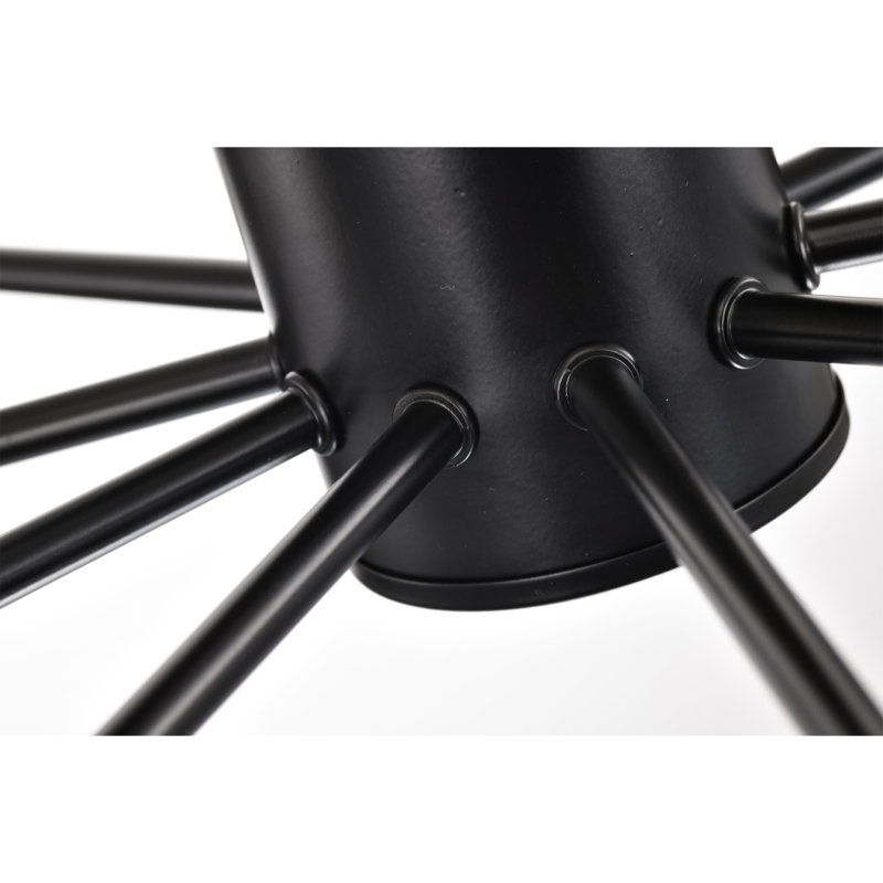 Plafonnier semi-encastré 10 lumières Pimlin, Noir mat