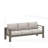 75" All-Weather Metal 3-Seat Patio Sofa Couch With Thick Beige Cushions & Khaki Frame-2146073731