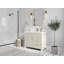 Sonoma X P 22 po Meuble-lavabo simple en D avec albâtre et bord blanc Empira Quartz