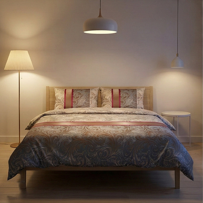 Ensemble de housse de couette réversible , Noir, Housse de couette très grande et 2 taies décorat