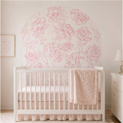 Adhésif décoratif 30 pouces de large à motif floral rose, 45 pouces de haut