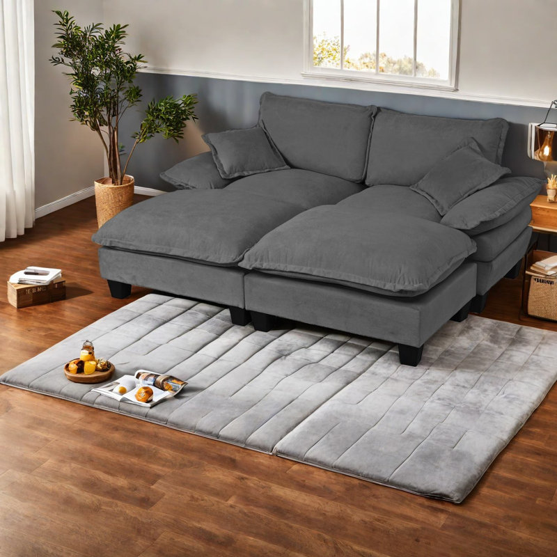 Canapé modulaire Cloud Comfort, structure en bois de chenille, appartement moderne