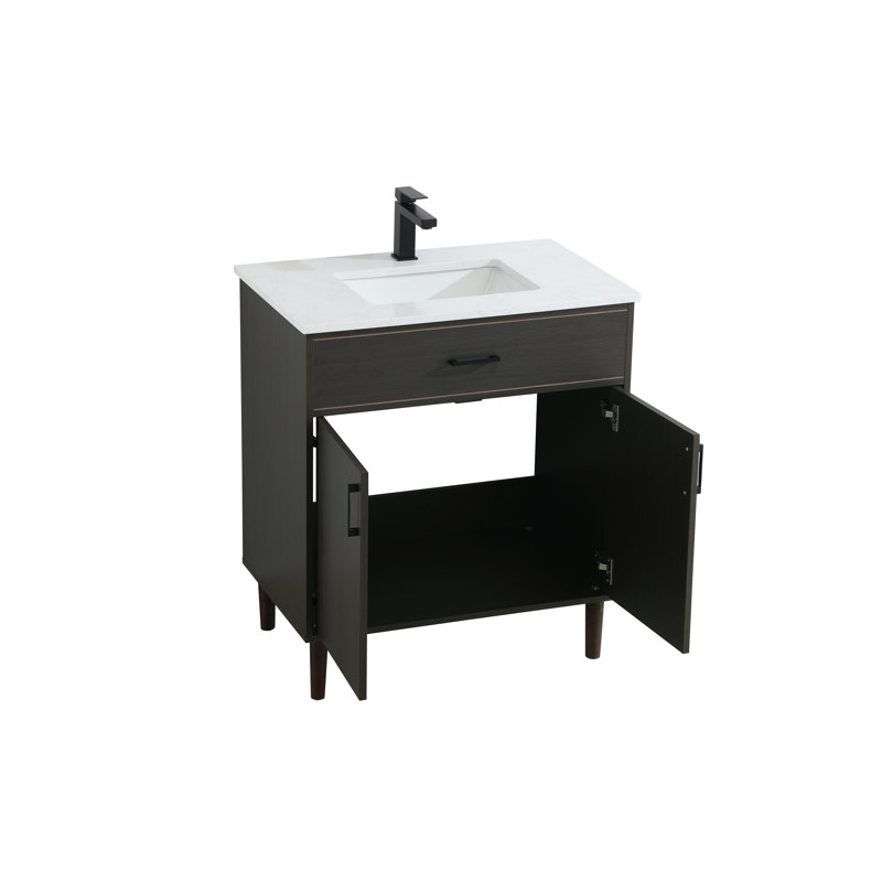 Meuble-lavabo simple de 30 po Chandler, Brun moka