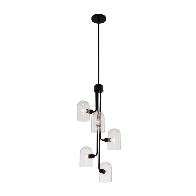 Lustre noir mat Cupola 5 LT Kalco
