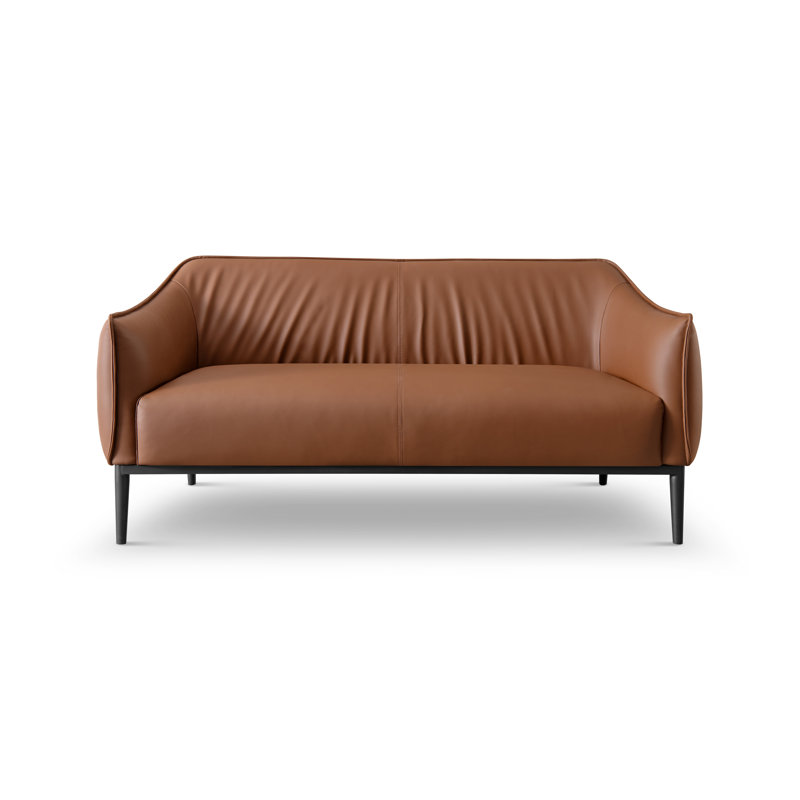 Causeuse en similicuir Benbow, Brun